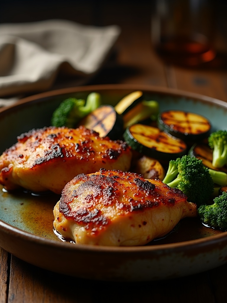 Koolhydraatarm eten bij de overgang - kippendij uit de airfryer met groenten