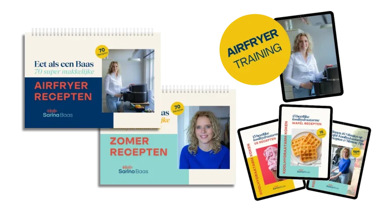 zomerboek + ijsjesboek en wafelboek + Fysiek airfryerboek + airfryer training + eboek met snelle recepten